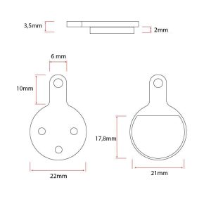 Plaquette de frein CT002-S sintérisée - 2pcs