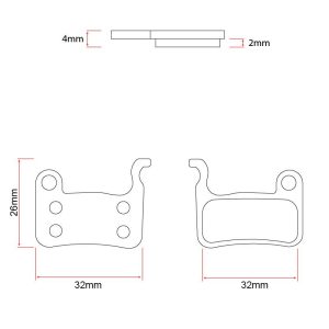 Plaquette de frein RS001-S sintérisée pour étrier Xtech - 2pcs