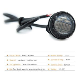 Lampe eagle eye jaune 12V - 1pc