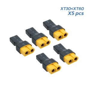 Adaptateur XT30 mâle à XT60 femelle - 5 pièces