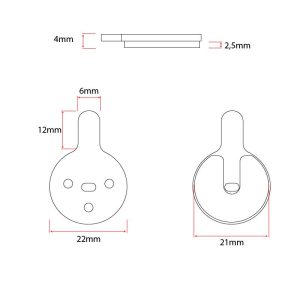 Plaquette de frein CT-011-R en résine ronde avec ergot - 20pcs