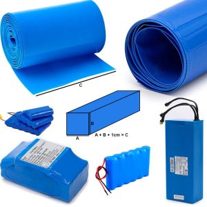 Gaine thermorétractable bleu 160mm 10M