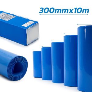 Gaine thermorétractable bleu 300mm 10M