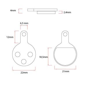 Plaquette de frein CT009-R en résine - 2pcs