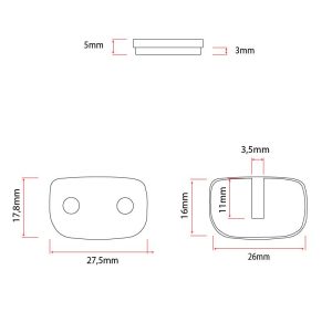 Plaquette de frein RS003-R en résine - 2pcs