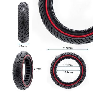 Pneu plein ultraléger 8,5x2-6,1/B34 - ligne rouge [Nedong] 9M