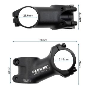 Potence pour guidons de 31,8mm EWPM-004 avec élévation de 25º