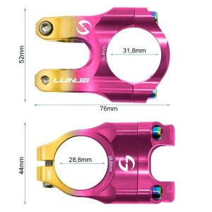 Potence pour guidons de 31,8mm EWPM-003 rose-jaune