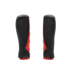 Poignées ergonomiques en silicone avec serrure rouge - 2 Pièces