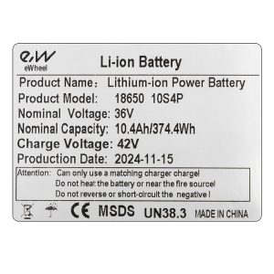Batterie externe 36v 10.4 à / h [Ewheel]