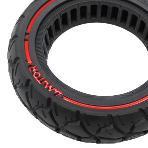 Pneu plein 10×3,0/255×80 (80/65-6) rouge [Amitor]