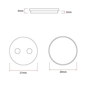 Plaquette de frein CS001-C céramique ronde 20mm pour Xiaomi [Ewheel] - 2 ensembles