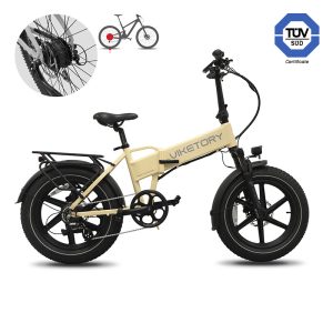 Lithor vélo électrique FATBIKE Pliable Crème
